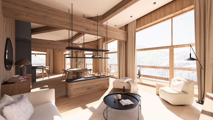 indoors interior design penthouse furniture living room coffee table table couch home decor wood