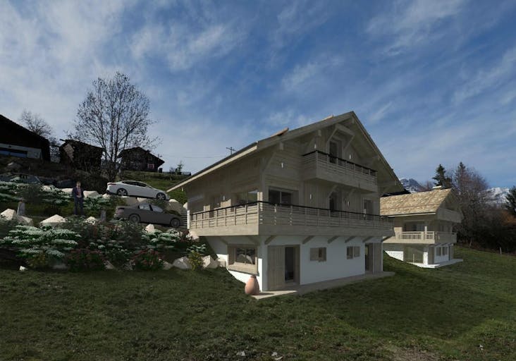 house housing villa cottage grass plant person car lawn neighborhood