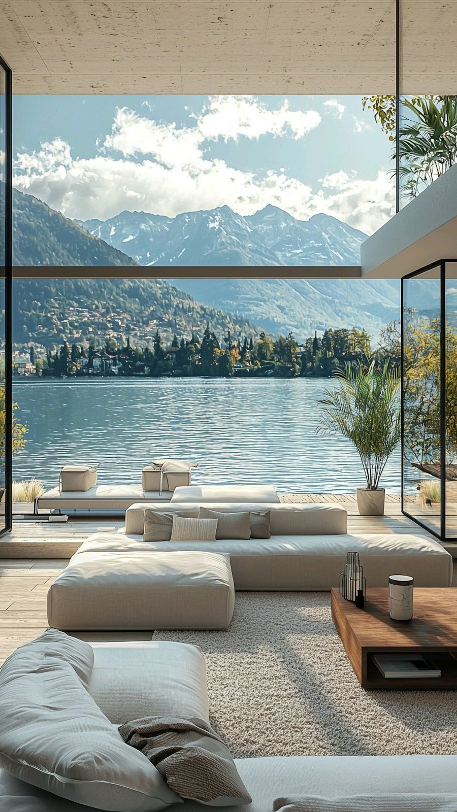 Séjour contemporain ouvert sur la montagne