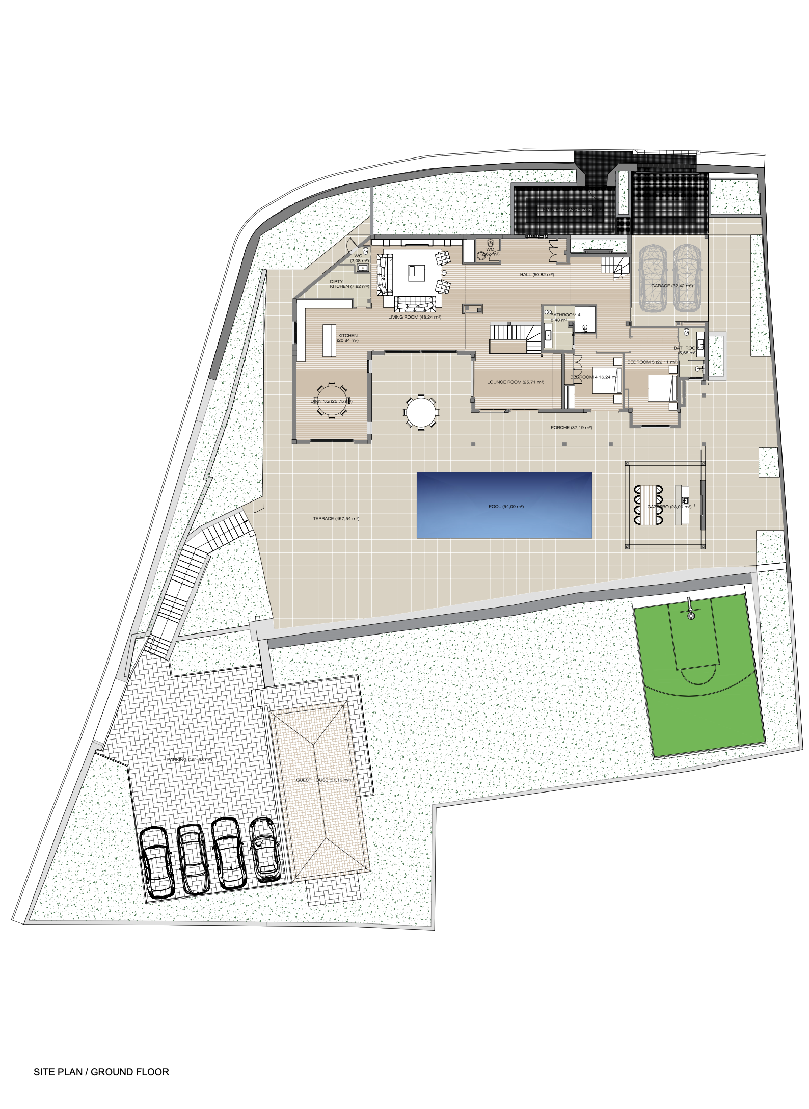 Luxury villa for sale in Marbella Golden Mile, Marbella | Villa Rocio 2263562356 floor plan 2
