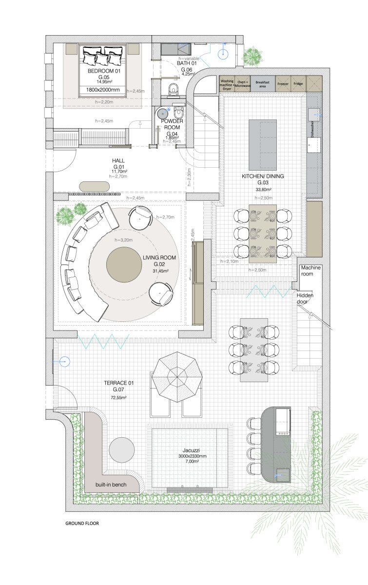 Sea-view villa for sale in Marbella Golden Mile, Marbella | Oasis Club 10 2525168079 floor plan 1