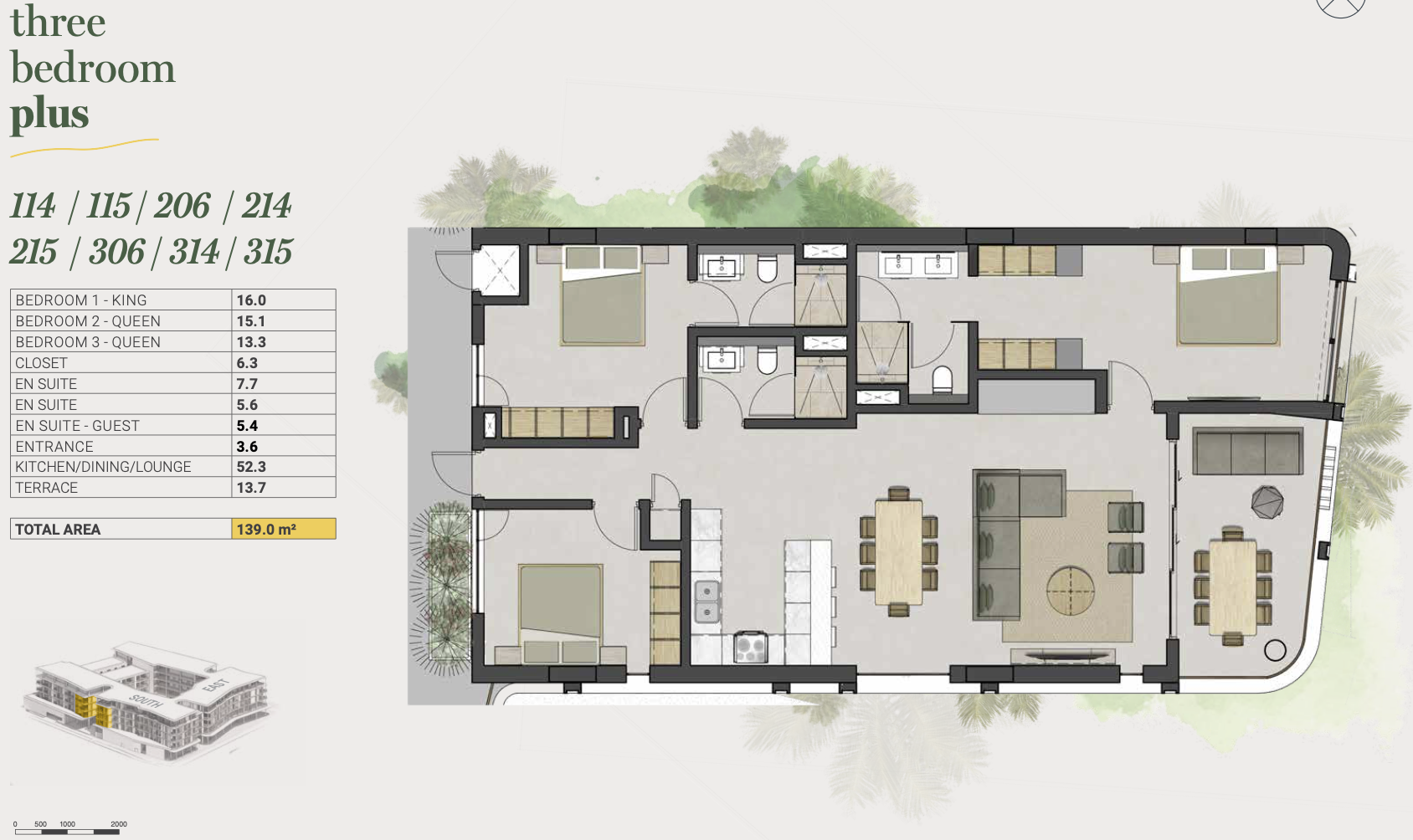 3-Bedroom Apartment – Premium Residence 3231082233 floor plan 2