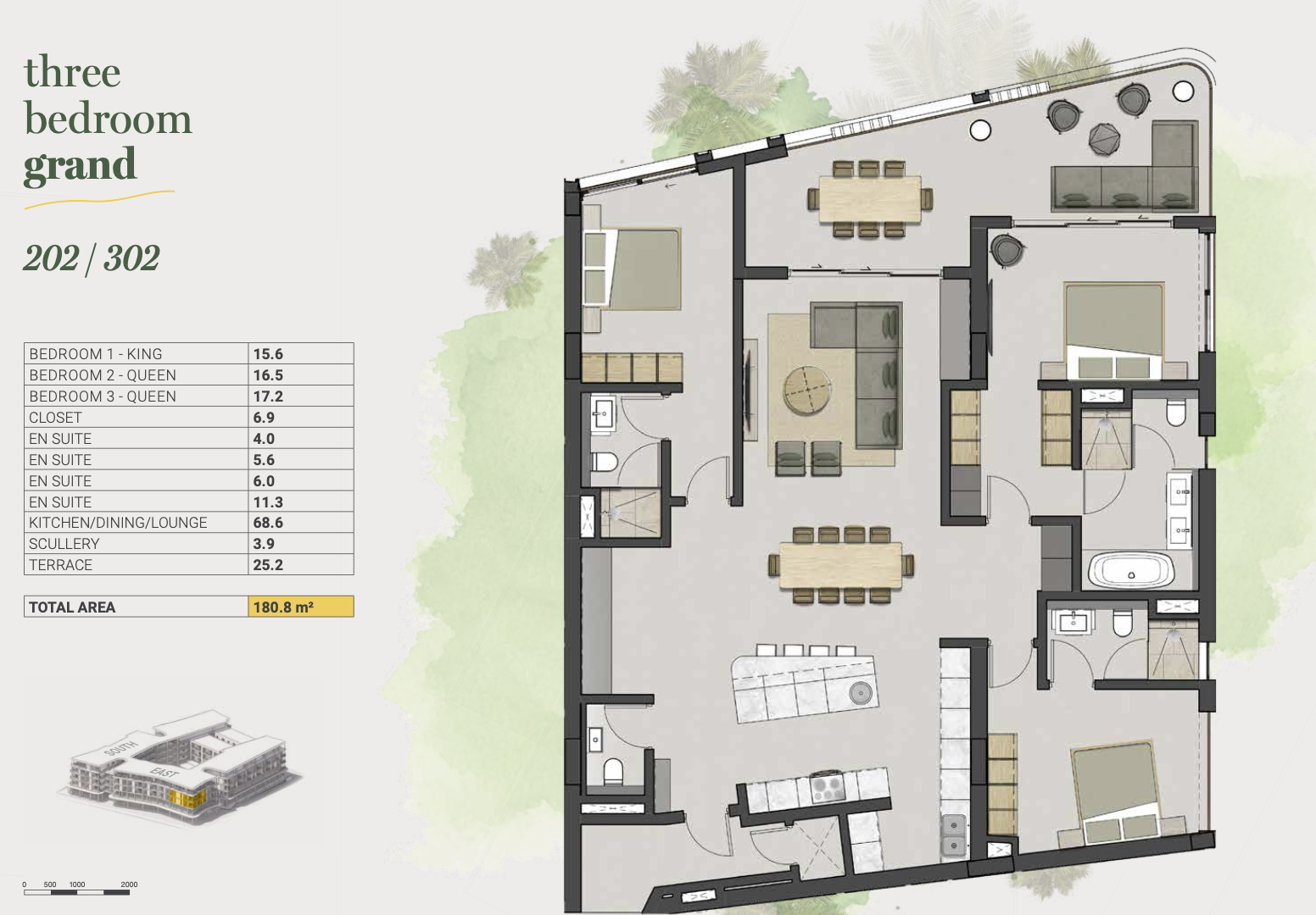 3-Bedroom Apartment – Premium Residence 3231082233 floor plan 3