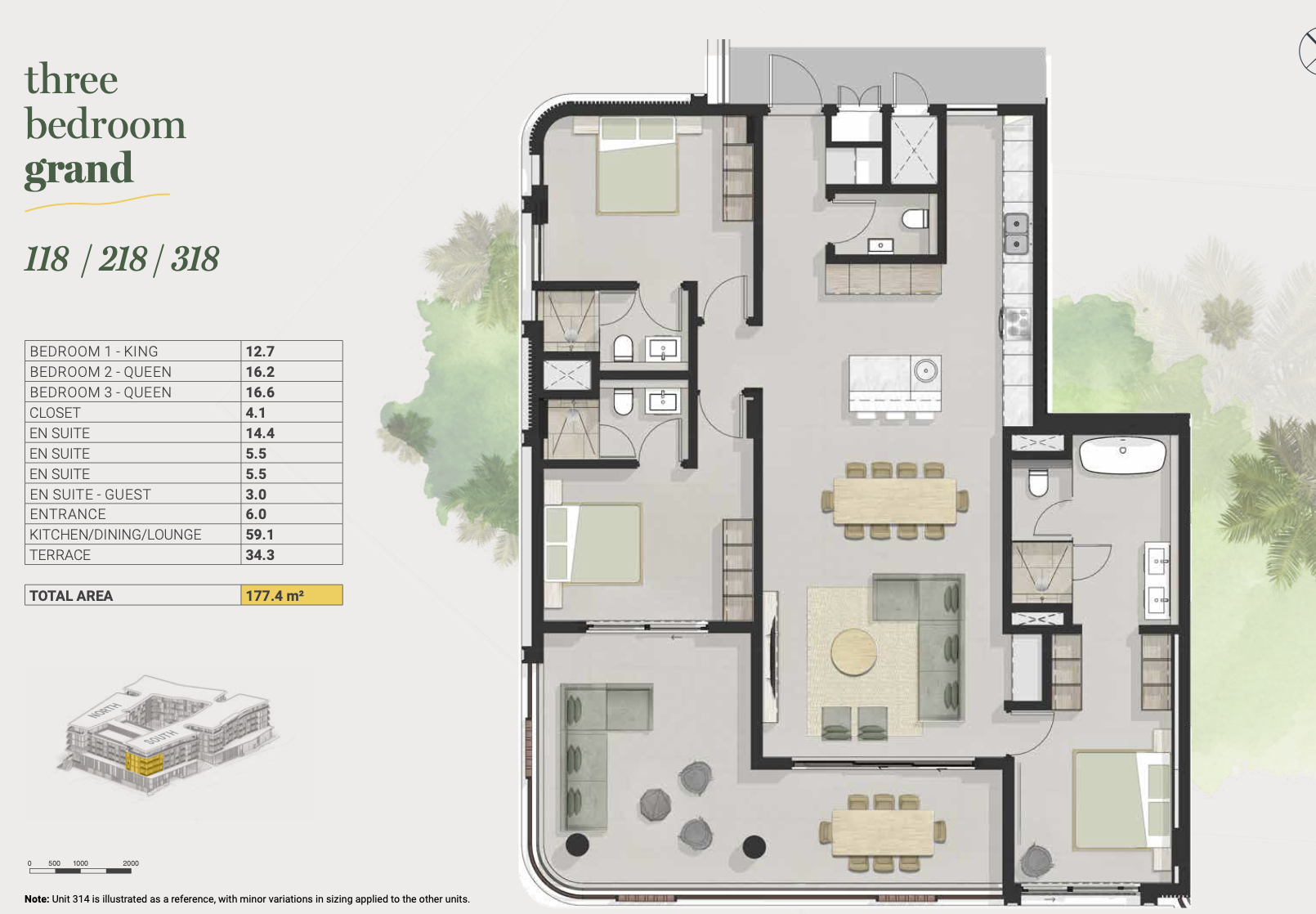 3-Bedroom Apartment – Premium Residence 3231082233 floor plan 4