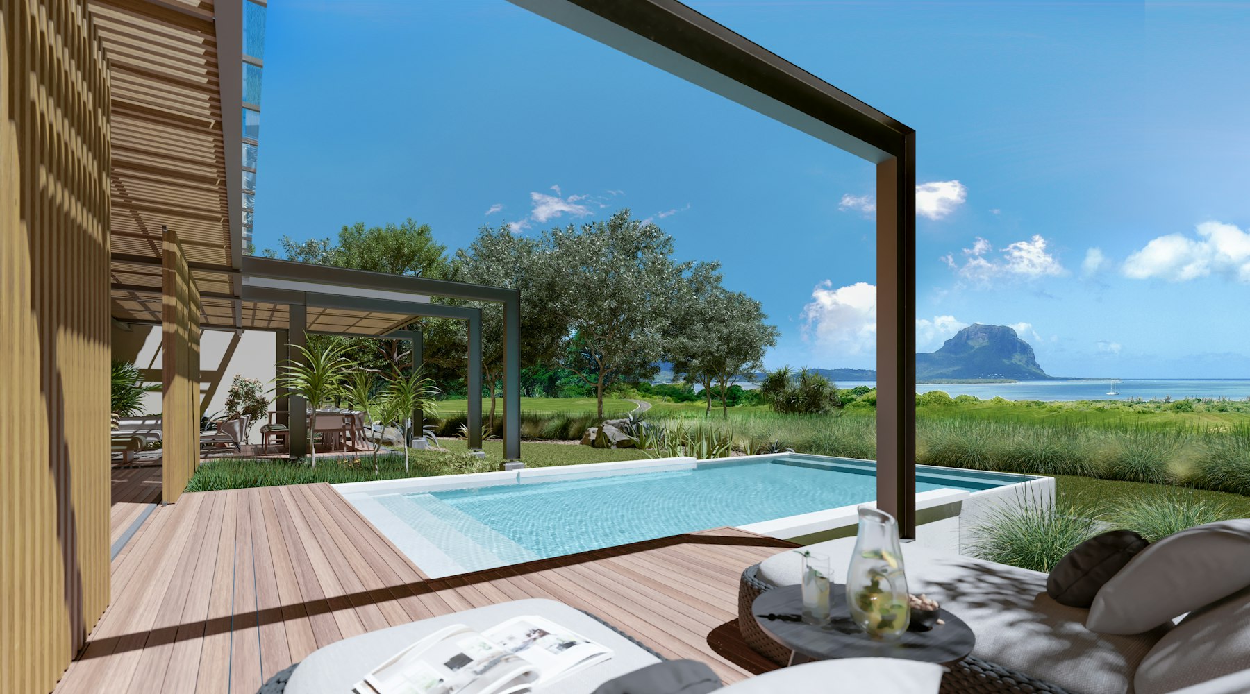Villa and pool on the golf course — Harmonie Golf & Beach Estate