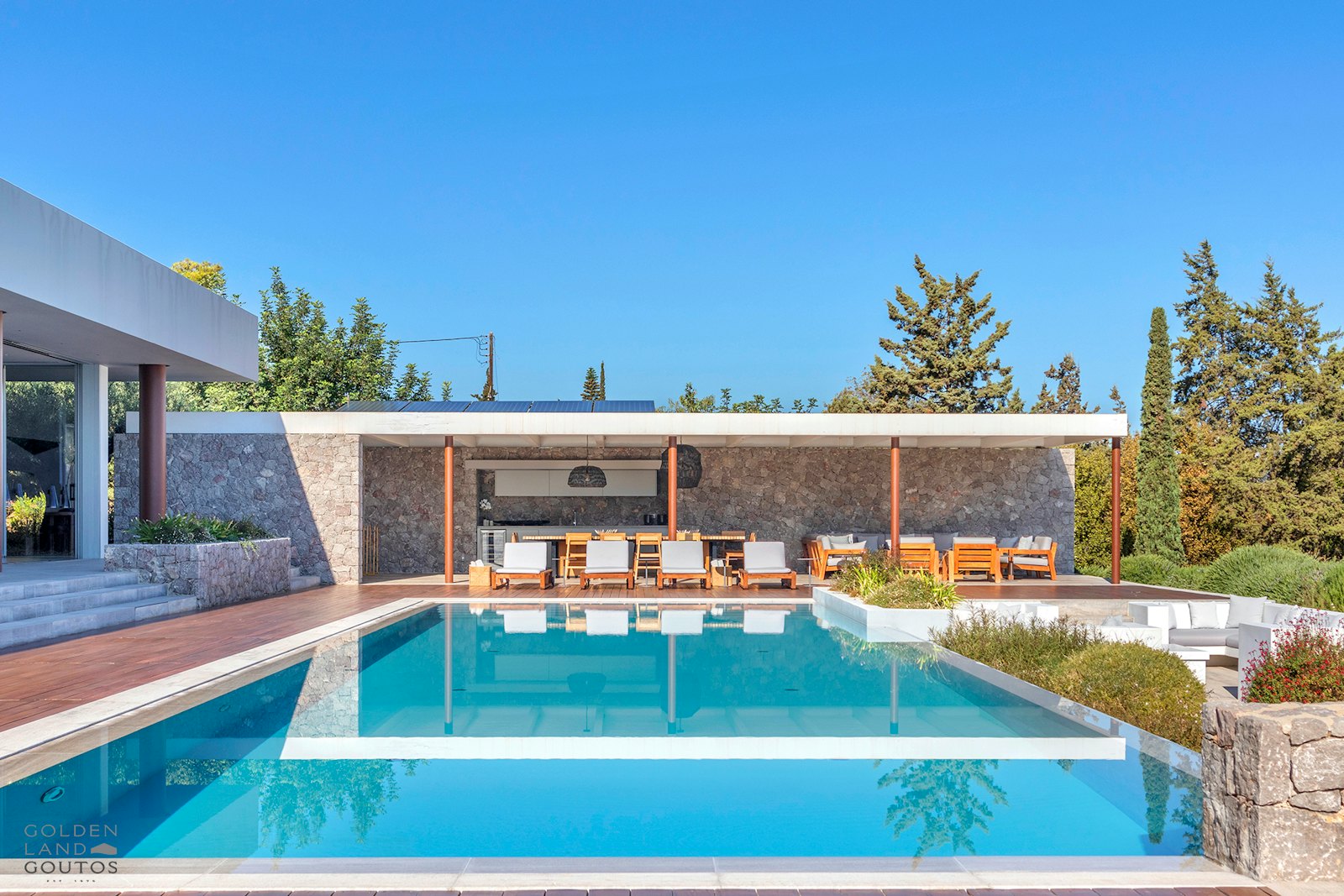 Pool house of a Porto Heli villa