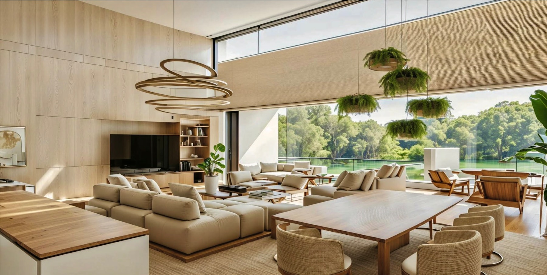 Open-volume living room — Mont Choisy Le Parc