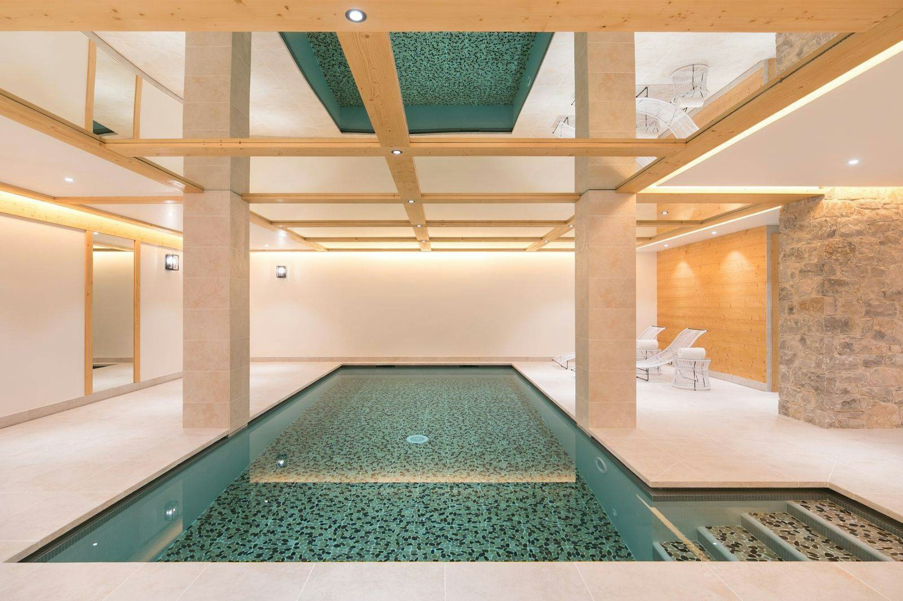 Indoor pool of a Courchevel chalet