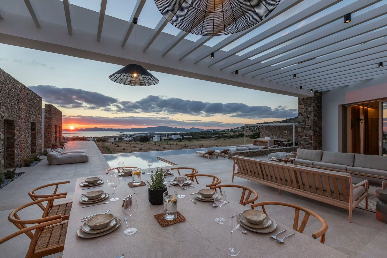 Sunset terrace — Paros villa
