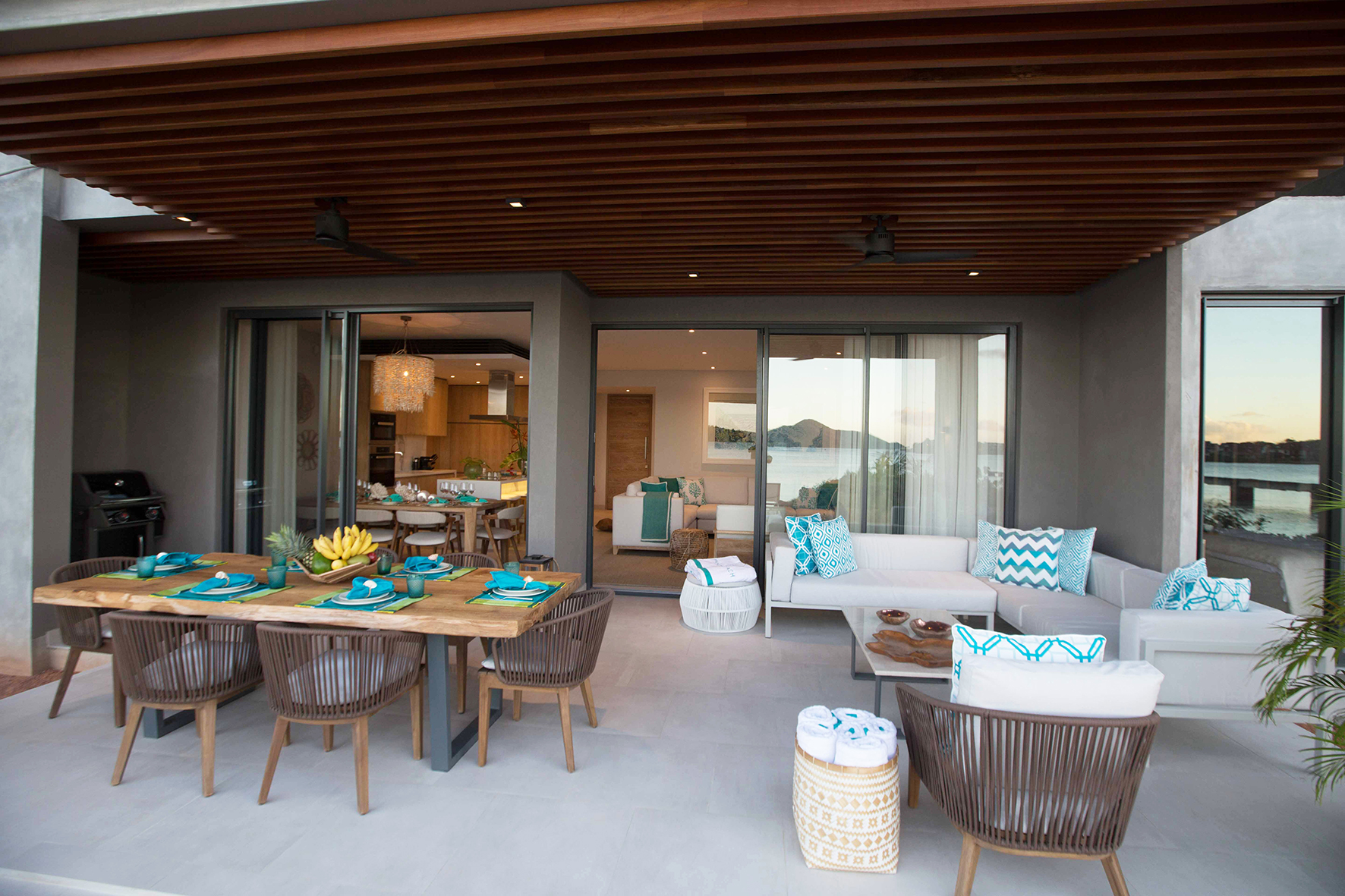 Terrace and sea view at Pangia Beach