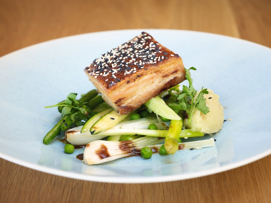 Creole-inspired cuisine drawn from the resort garden and the sea.