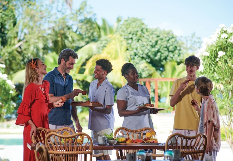 A family barbecue on the estate lawns