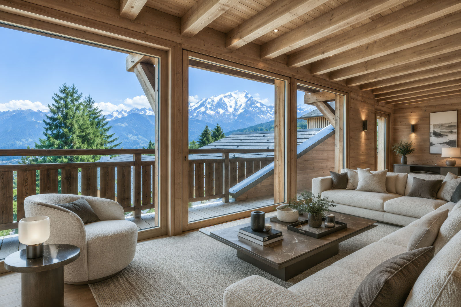 New chalet of 305.44 m2 in a quiet setting for sale in Megeve