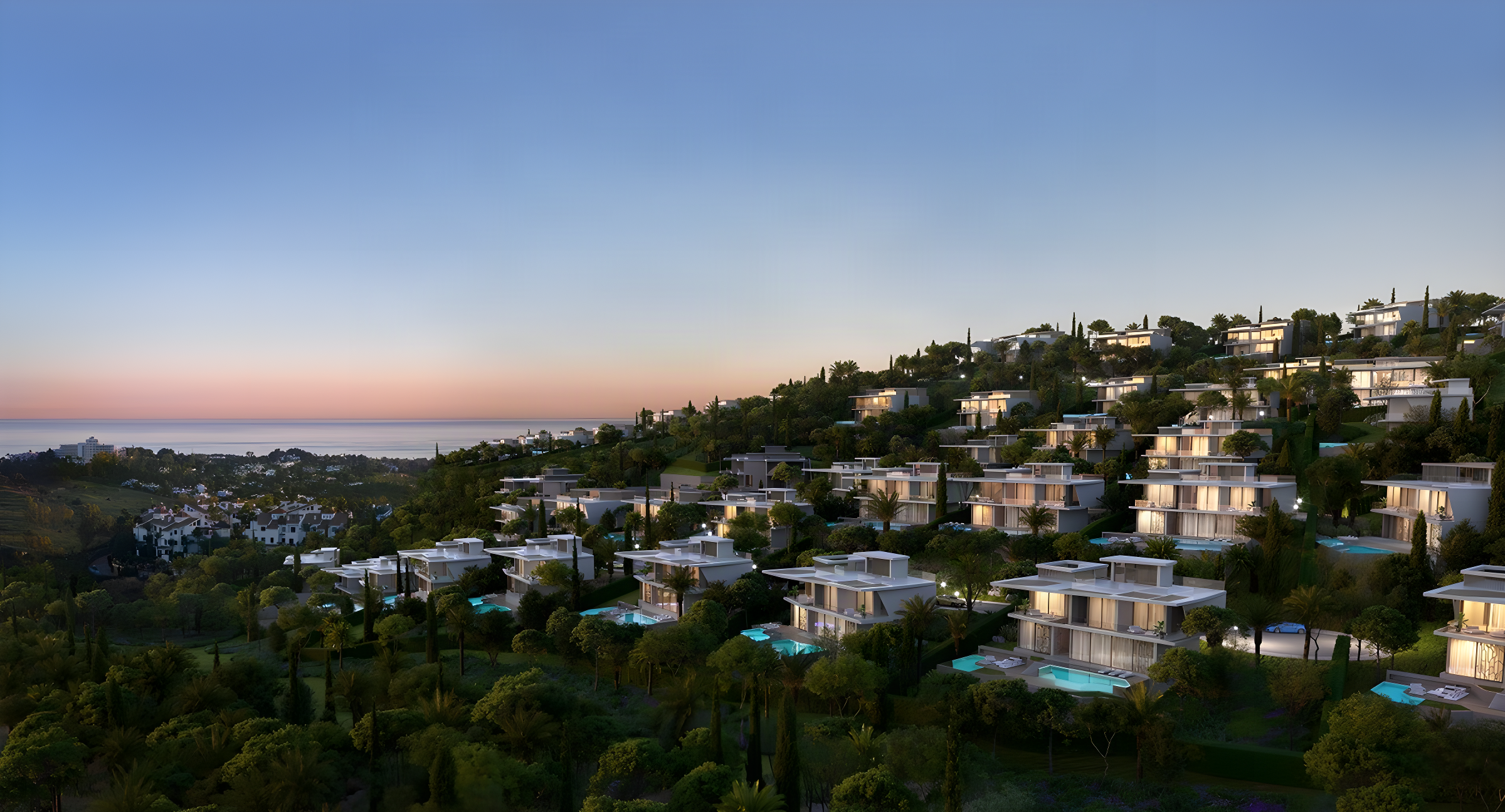 Tierra Viva at dusk — Lamborghini branded villas