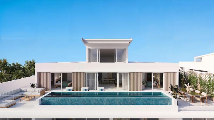 THE PAC Residencies penthouse: 143 m² terrace and private rooftop pool (developer rendering)