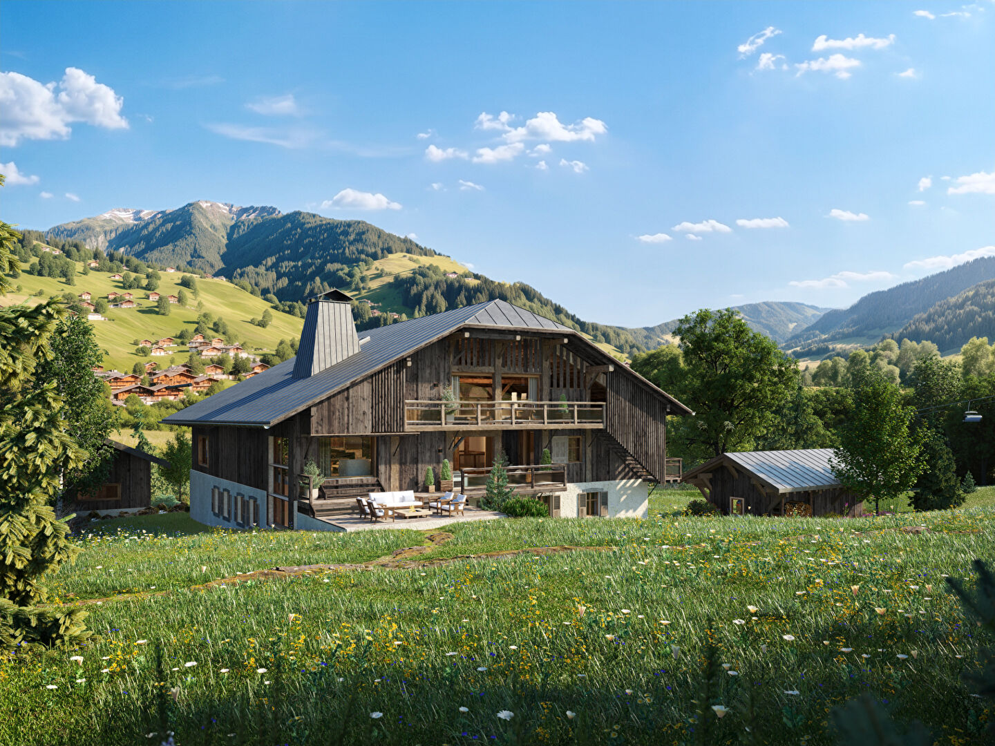 Authentic 640 sqm farmhouse to renovate - Ski-in/ski-out for sale in Megeve