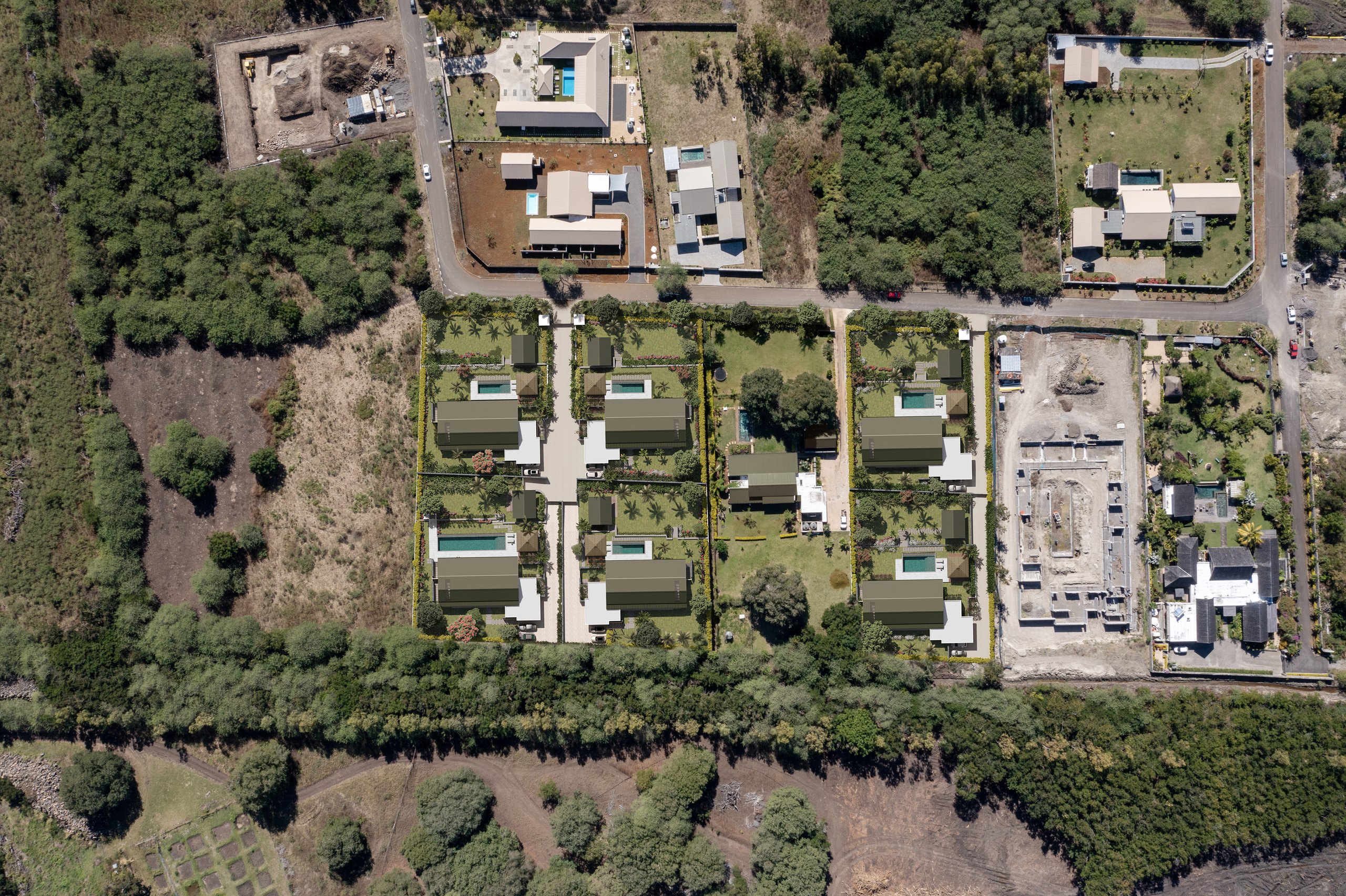 Maisons de Bonneval – Villa 7, 4,163 m² Double Plot with a House to Renovate, Domaine de Belouguet, Tamarin