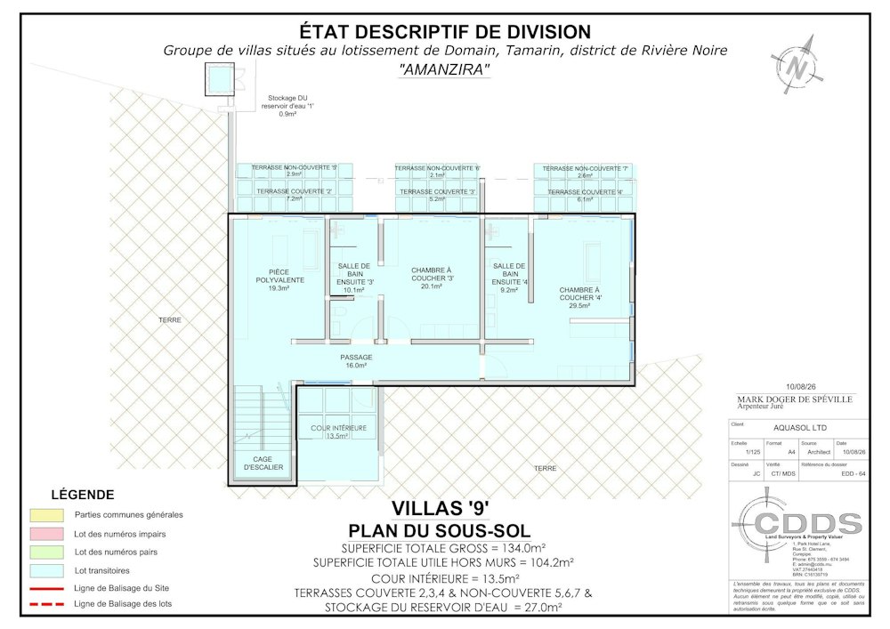Villa Ra lower-level plan, indicative
