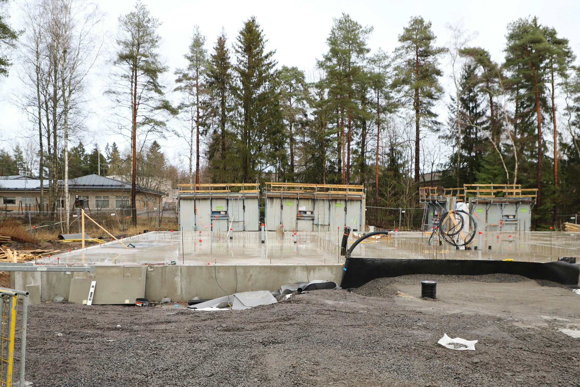 Toisen asuinkerrostalon pohjavalutyöt on tehty.