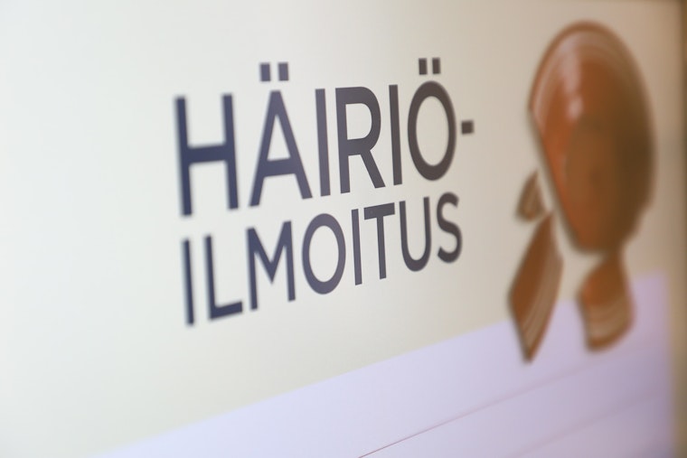 Häiriöilmoituslomake nettisivuilla.
