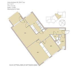 Asunnon ANKKURIKYLÄNKATU 8 pohjapiirros