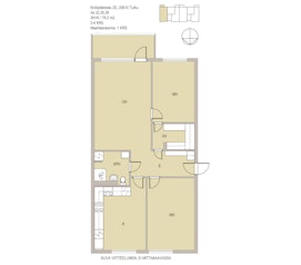 Asunnon KRÖÖPILÄNKATU 2 pohjapiirros