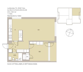 Asunnon LUMIKONKATU 7 pohjapiirros