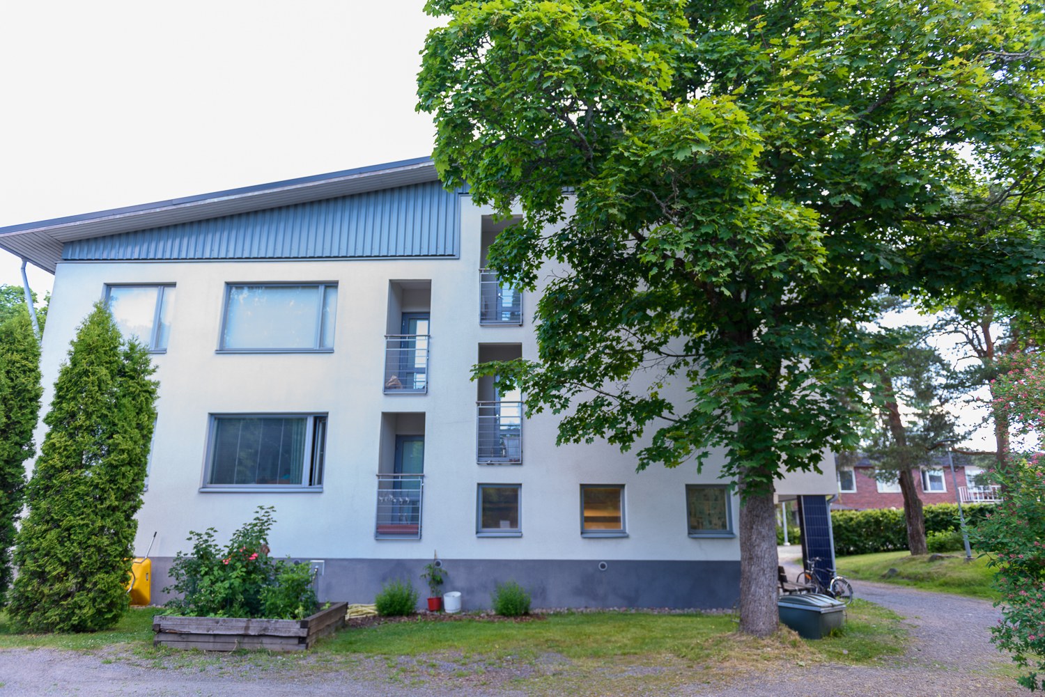 Asuntokohteen julkisivu, MANSIKKATIE 5-6 / MUSTIKKATIE 14-15, 20720 Turku