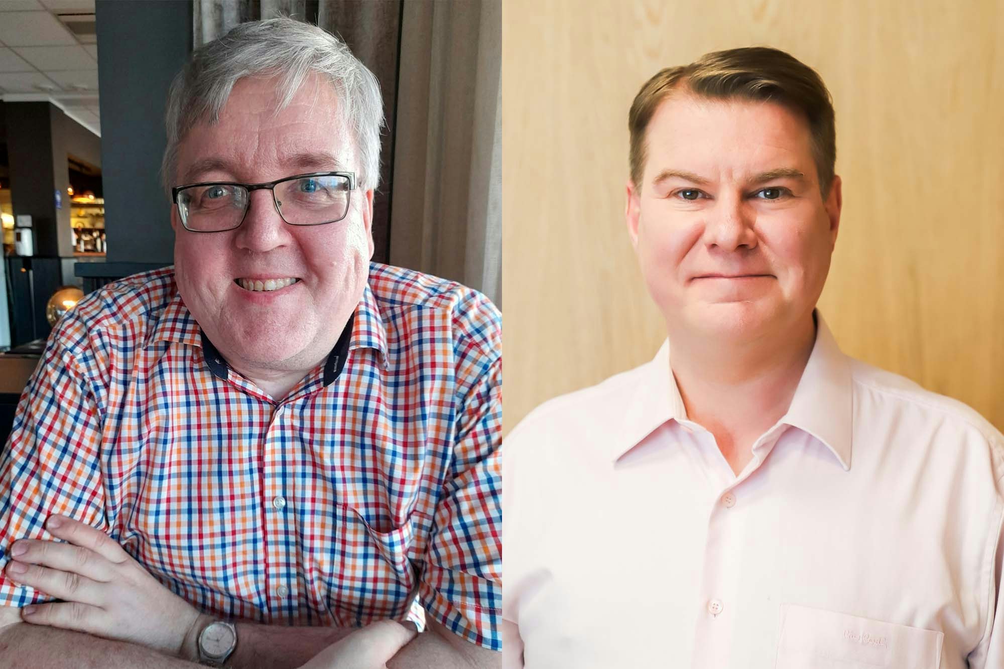 FM, tutkija Kari Leinamo ja FT, TVT Asunnot Oy:n toimitusjohtaja Teppo Forss.