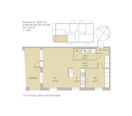 Asunnon RUISSALONTIE 29 pohjapiirros