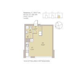 Asunnon RÄTIÄLÄNKATU 11, 13, 14 pohjapiirros