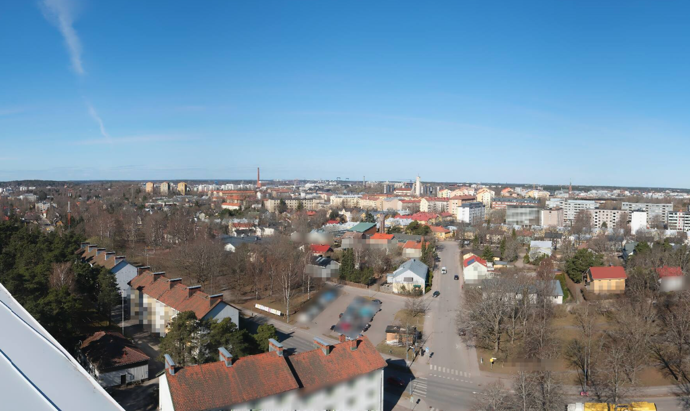 Näkymä Mäntymäen ylle alkukeväästä