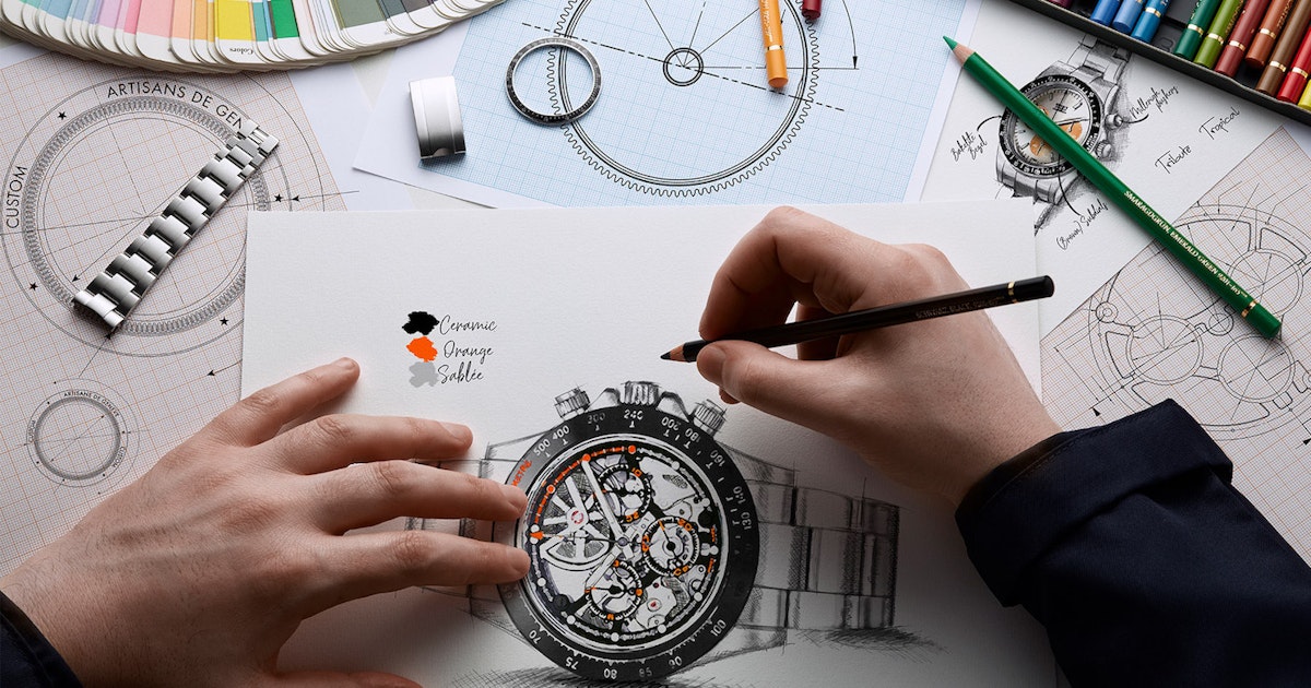 drawing a luxury watch