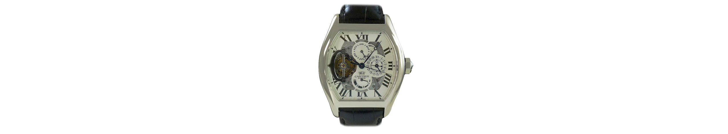 Cartier Extra Large Tortue High Complication Platinum Watch