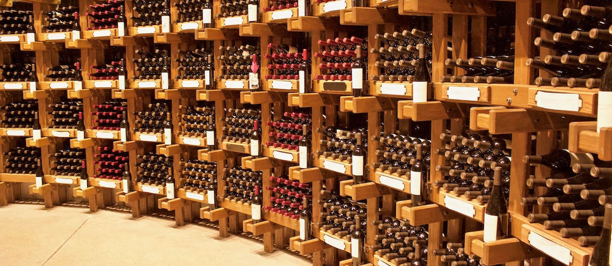 storage for bottle of fine wine