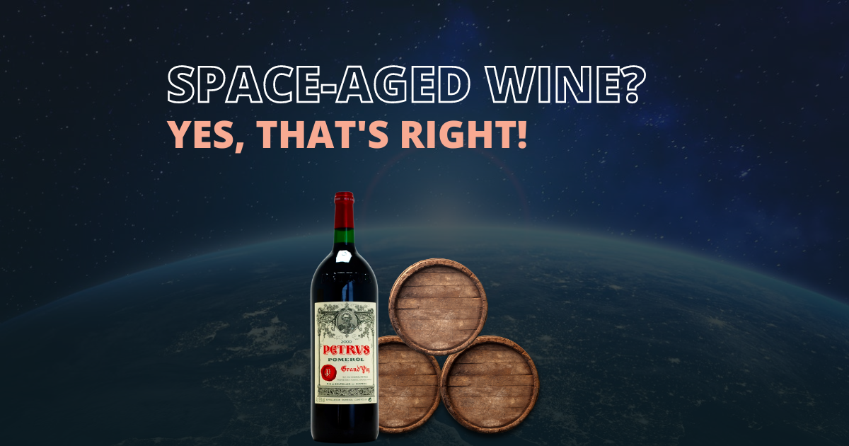Space-aged wine