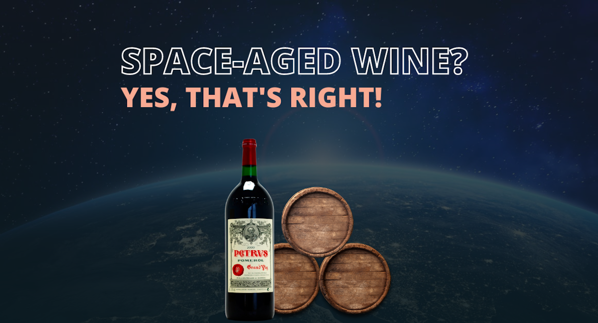 Space-aged wine