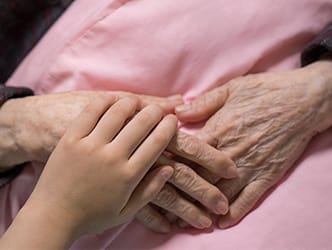 closeup of two hands 