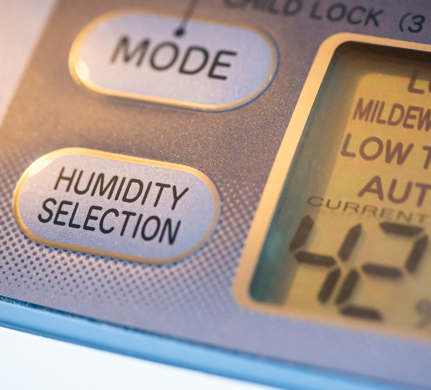 closeup of a dehumidifier