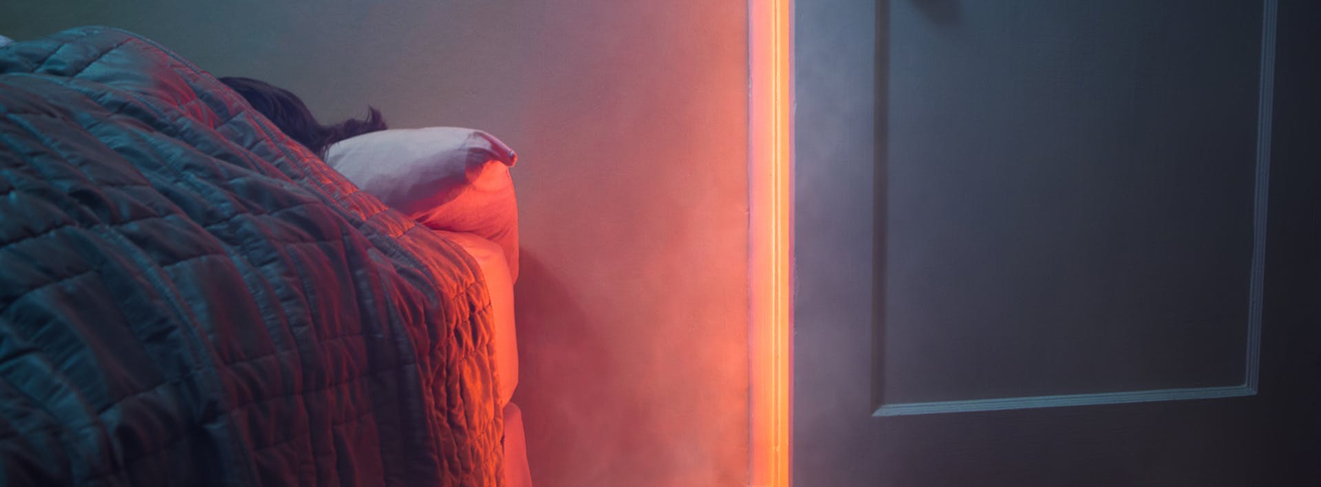 fire outside a bedroom