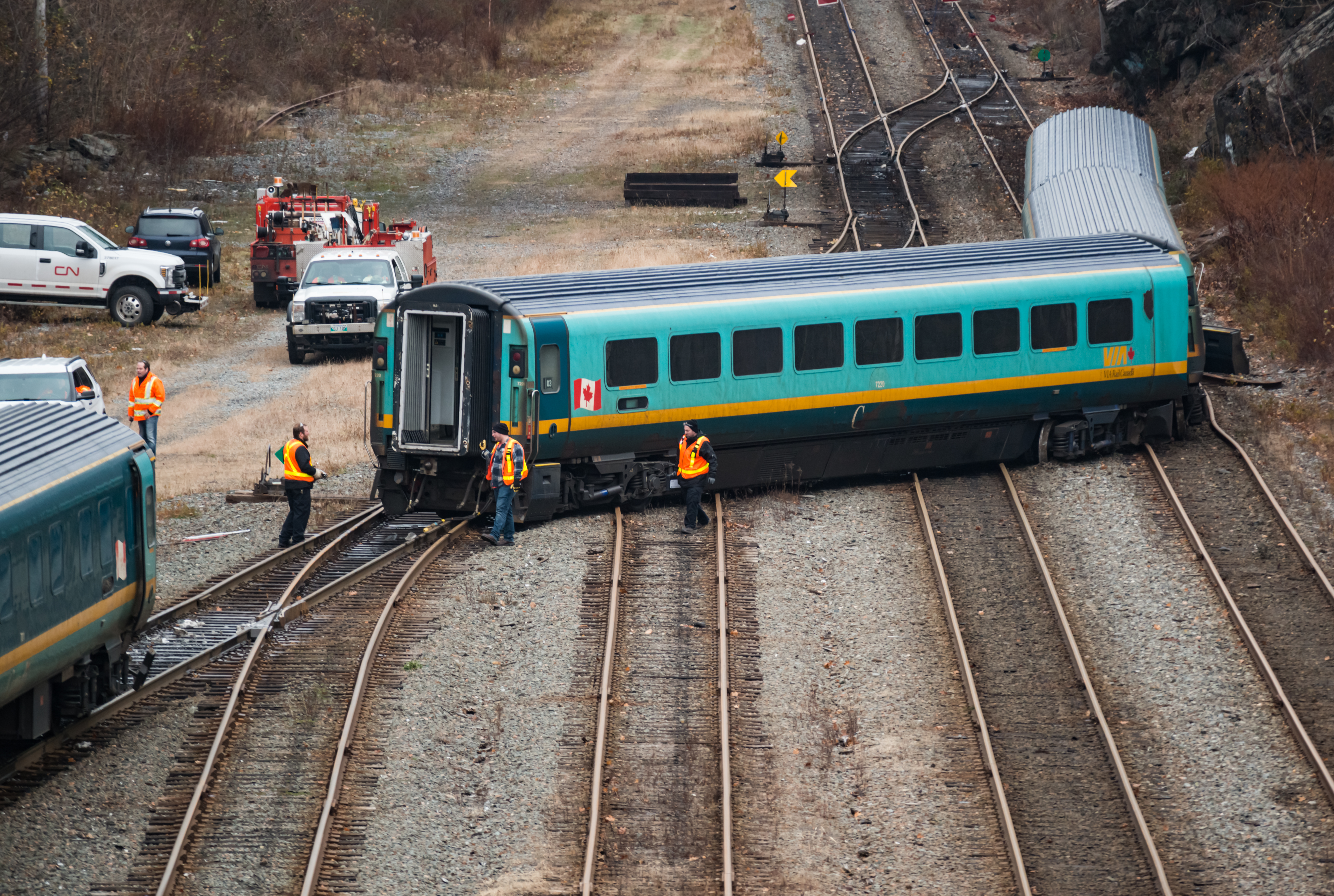 derailed train