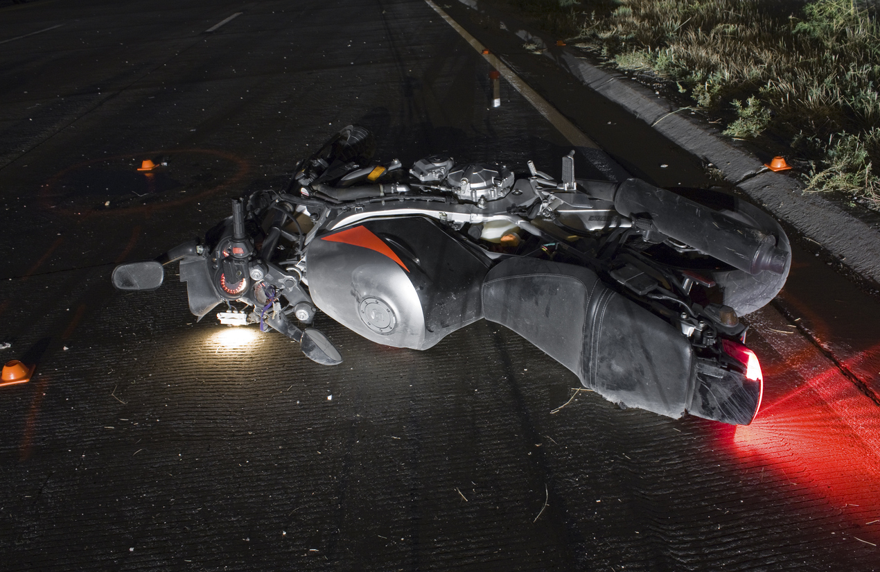 crashed motorcycle