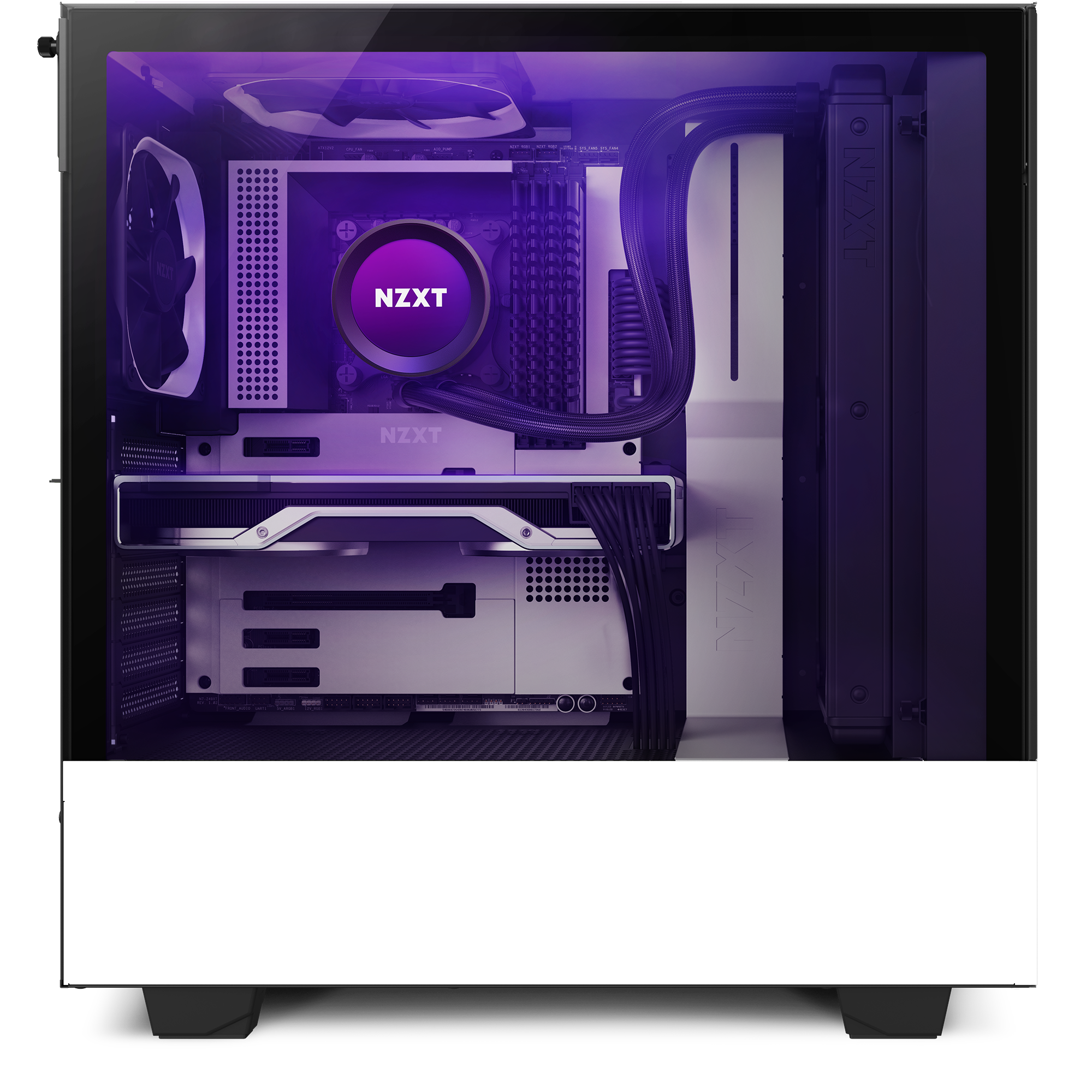 NZXT H510 Elite Tempered Glass Premium Mid-Tower Computer Case Matte White