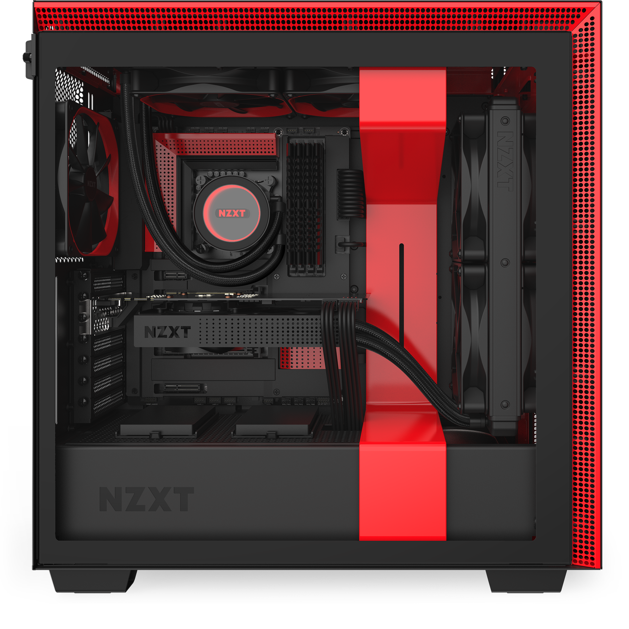 Boitier Moyen Tour ATX NZXT H710 avec panneau vitré (Noir/Rouge) à prix bas