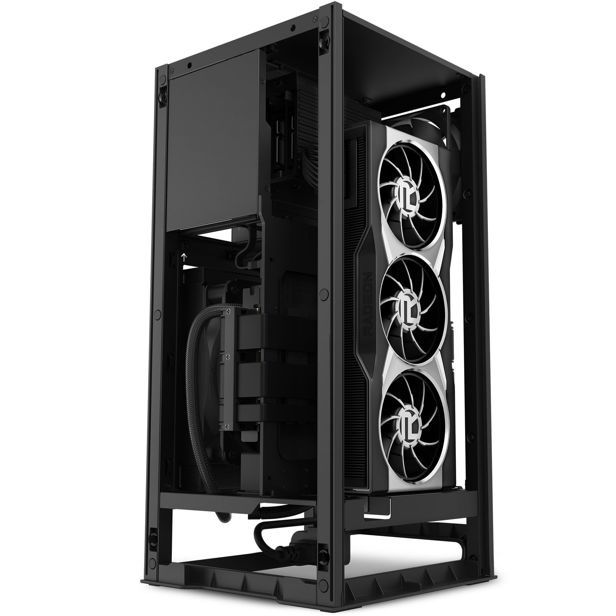 NZXT Boîtier PC H1 Black/Black (small ITX case + PSU 650W + 140mm AIO  Watercooler) - La Poste