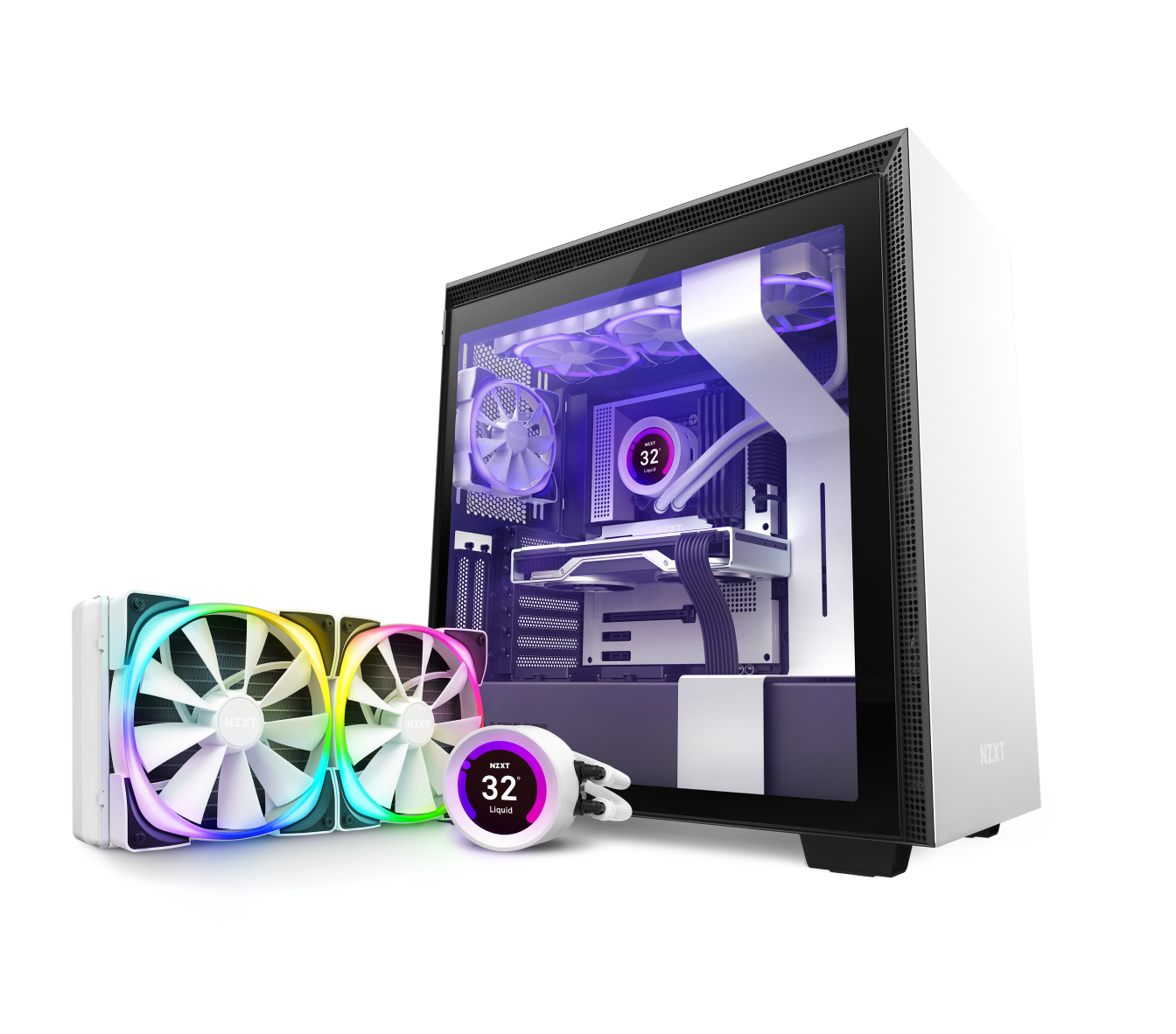 Best Buy: NZXT F120 RGB Duo 120mm Triple Pack Fans + Controller White  RF-D12TF-W1