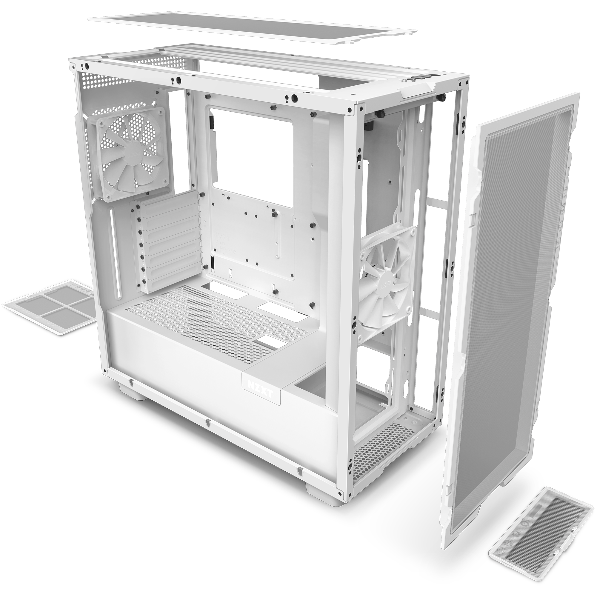 Black/White NZXT H7 Flow Build - Corsair AIO - 10 Fans/Push Pull