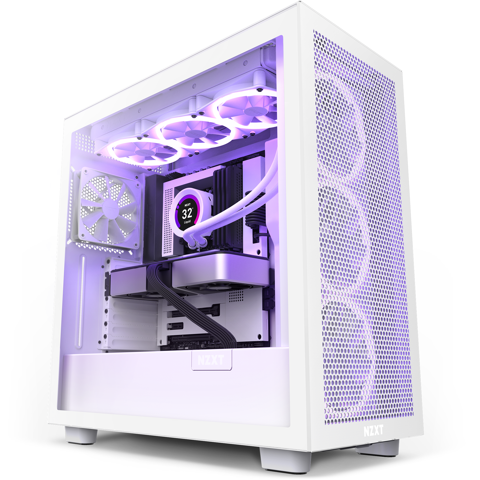 NZXT H7 Flow Tempered Glass Mid-Tower ATX Computer Case - Black - Micro  Center