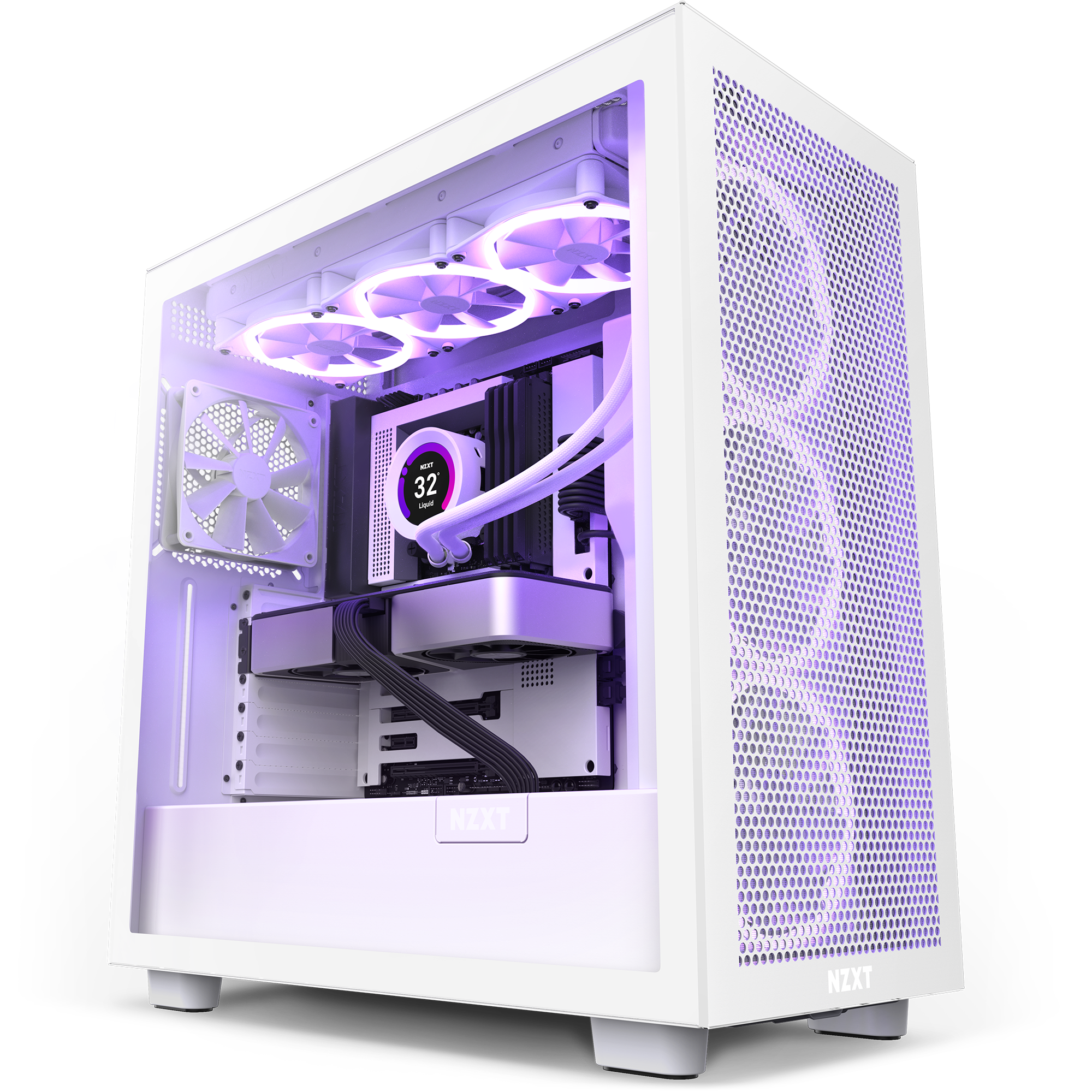 NZXT H7 Flow Tempered Glass Gaming Case Black