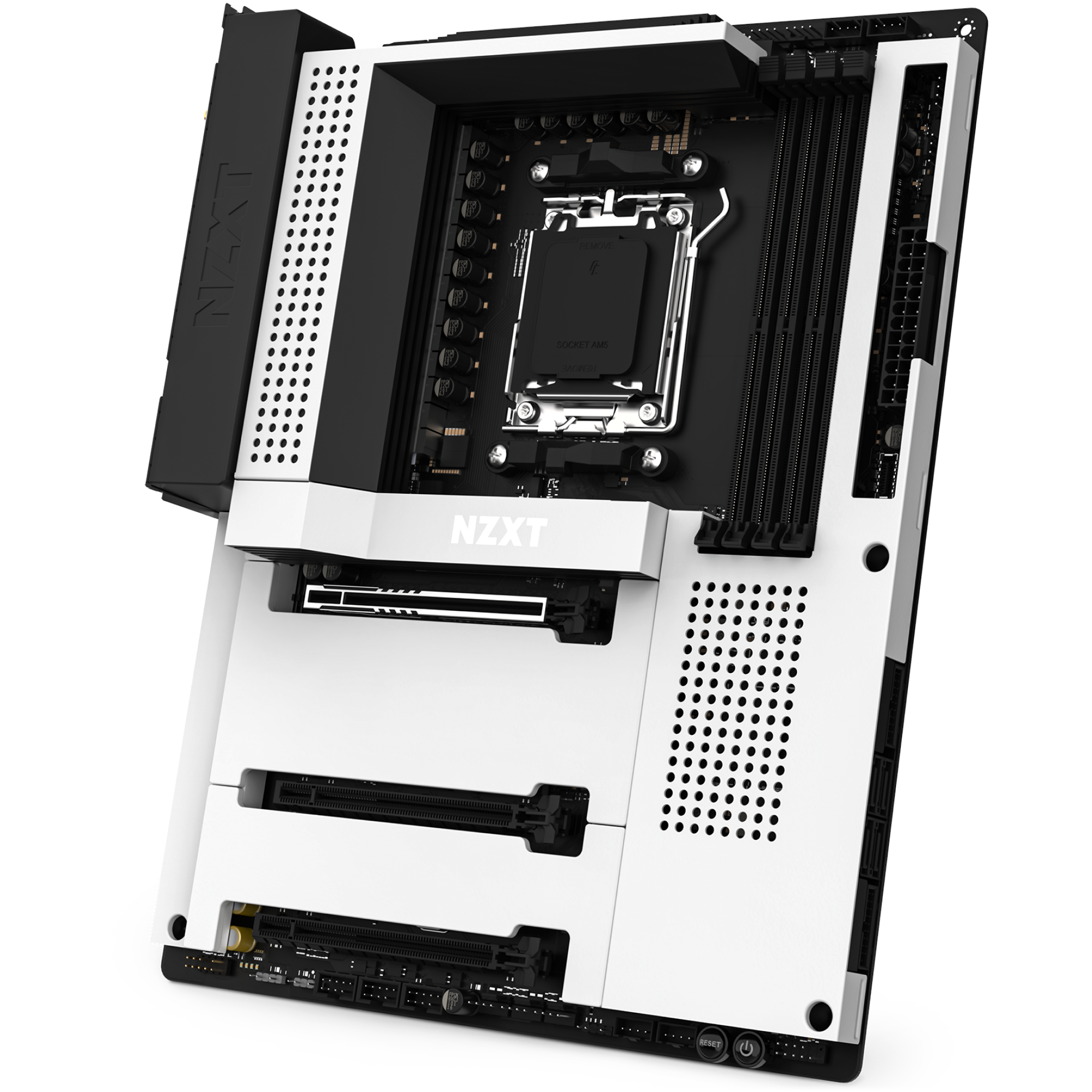 NZXT N7 B650E - N7-B65XT-W1 - Chipset AMD B650 (supporte les CPU AMD 7000)  - Carte mère ATX Gaming - Bouclier E/S arrière intégré - Connectivité Wifi  6 - Blanc : : Informatique